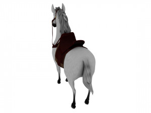 Cartoon war horse 3D Model