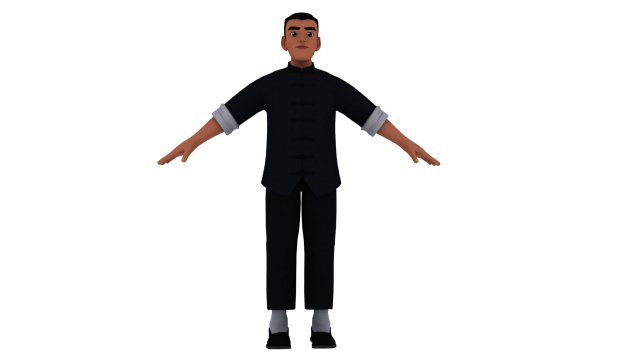 Cartoon man Modelo 3D .c4d .max .obj .3ds .fbx .stl .blend 