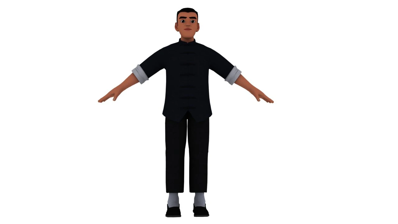 Cartoon man 3D Model .c4d .max .obj .3ds .fbx .stl .blend