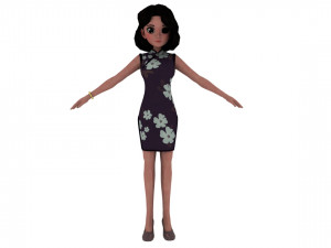Cartoon woman 3D Model