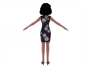 Cartoon woman 3D Model