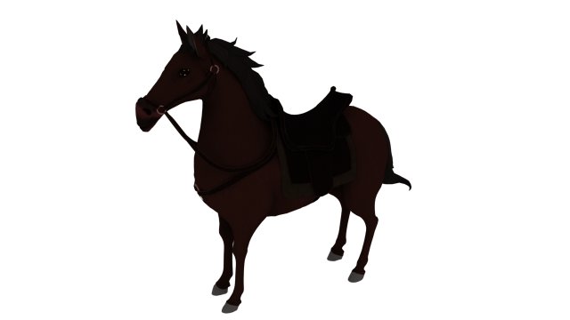 Cartoon war horse Modelo 3D .c4d .max .obj .3ds .fbx .stl .blend 