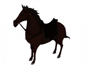 Cartoon war horse Modelo 3D