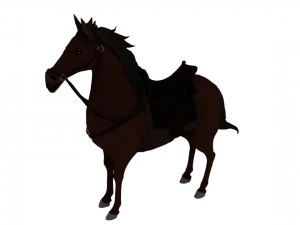 कार्टून युद्ध घोड़ा 3D मॉडल