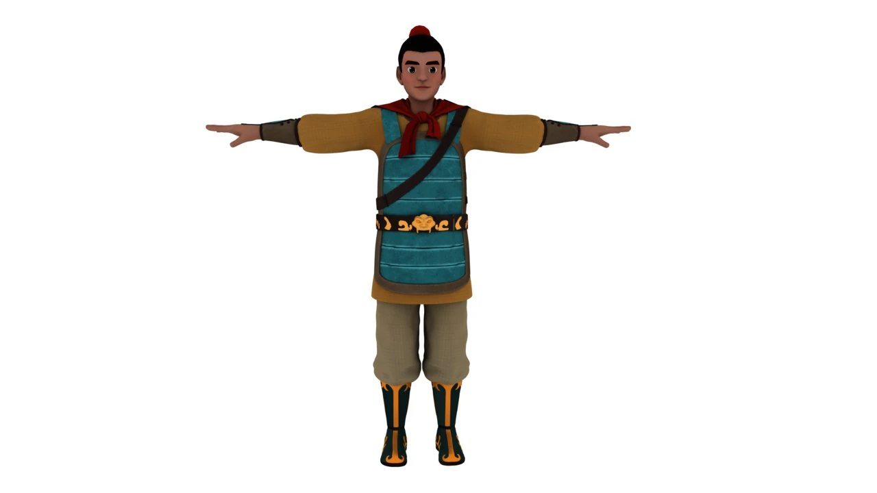 Cartoon archer 3D Model .c4d .max .obj .3ds .fbx .stl .blend
