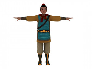 Cartoon archer 3D Model