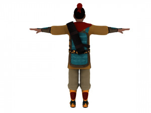 Cartoon archer 3D Model