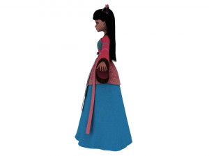 Cartoon woman 3D Model