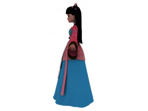 Cartoon woman 3D Model