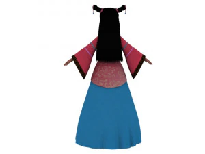 Cartoon woman 3D Model