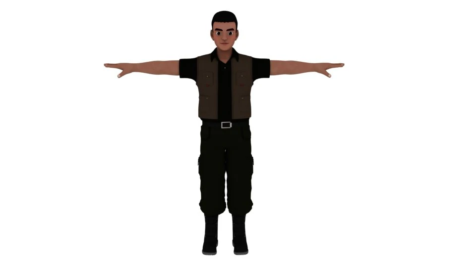 Cartoon man 3D Model .c4d .max .obj .3ds .fbx .stl .blend 