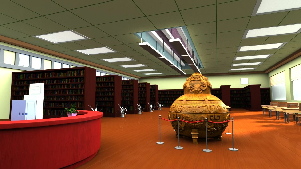 Cartoon library 3D Model .c4d .max .obj .3ds .fbx .stl .blend 