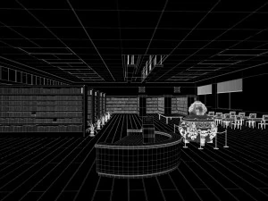 Cartoon library 3D Model
