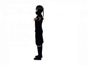 Cartoon female ninja 3D Model