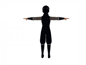 Cartoon female ninja 3D Model