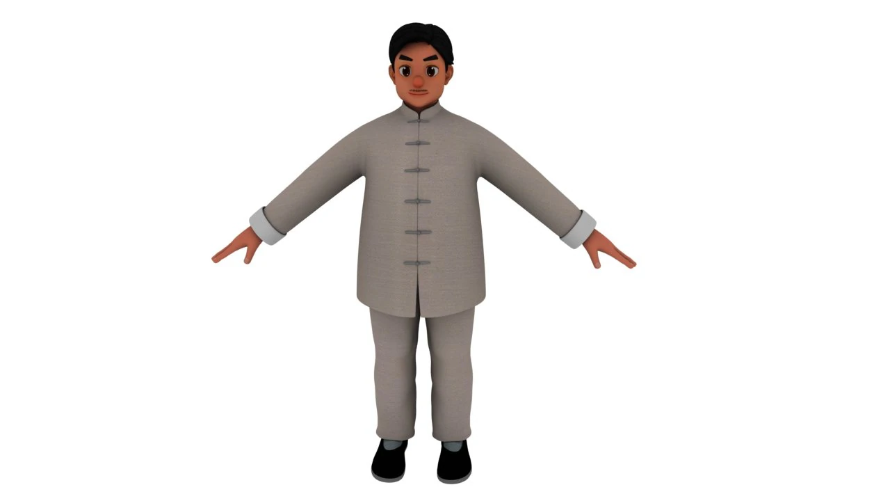 Cartoon man 3D Model .c4d .max .obj .3ds .fbx .stl .blend 