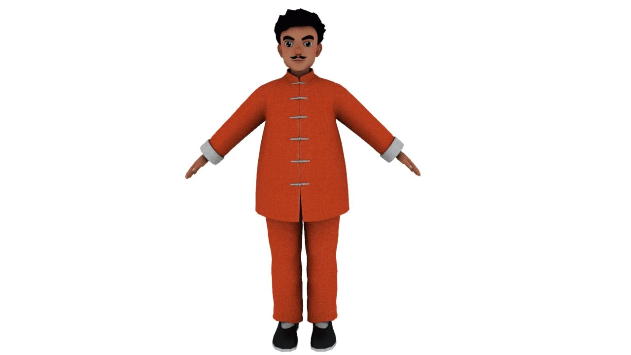 Cartoon man 3D Model .c4d .max .obj .3ds .fbx .stl .blend 