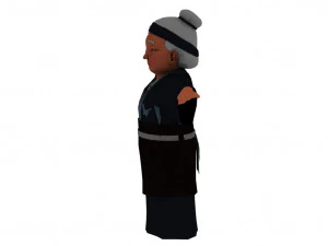 Cartoon old woman 3D Model