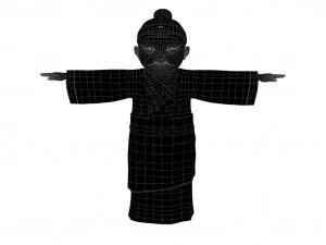 Cartoon old woman 3D Model