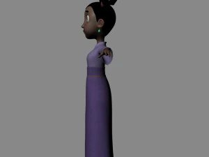 Cartoon girl 3D Model