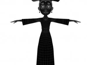 Cartoon girl 3D Model