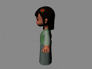 Cartoon girl 3D Model