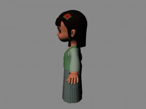 Cartoon girl 3D Model