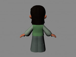 Cartoon girl 3D Model