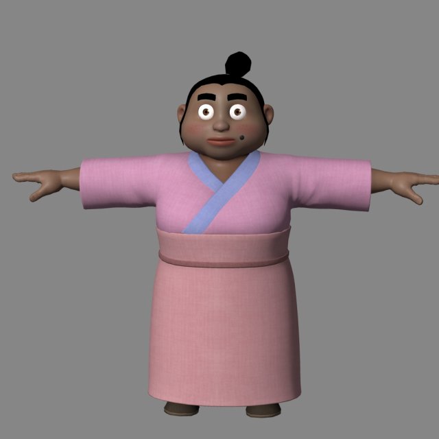 Cartoon women Modelo 3D .c4d .max .obj .3ds .fbx .stl .blend 