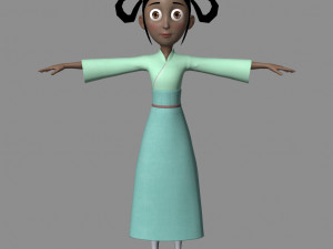 Cartoon girl Modelo 3D