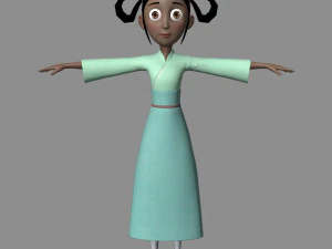 Dziewczyna z kresk&oacute;wek Model 3D