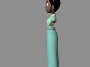 Cartoon girl 3D Model
