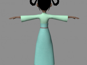 Cartoon girl Modelo 3D