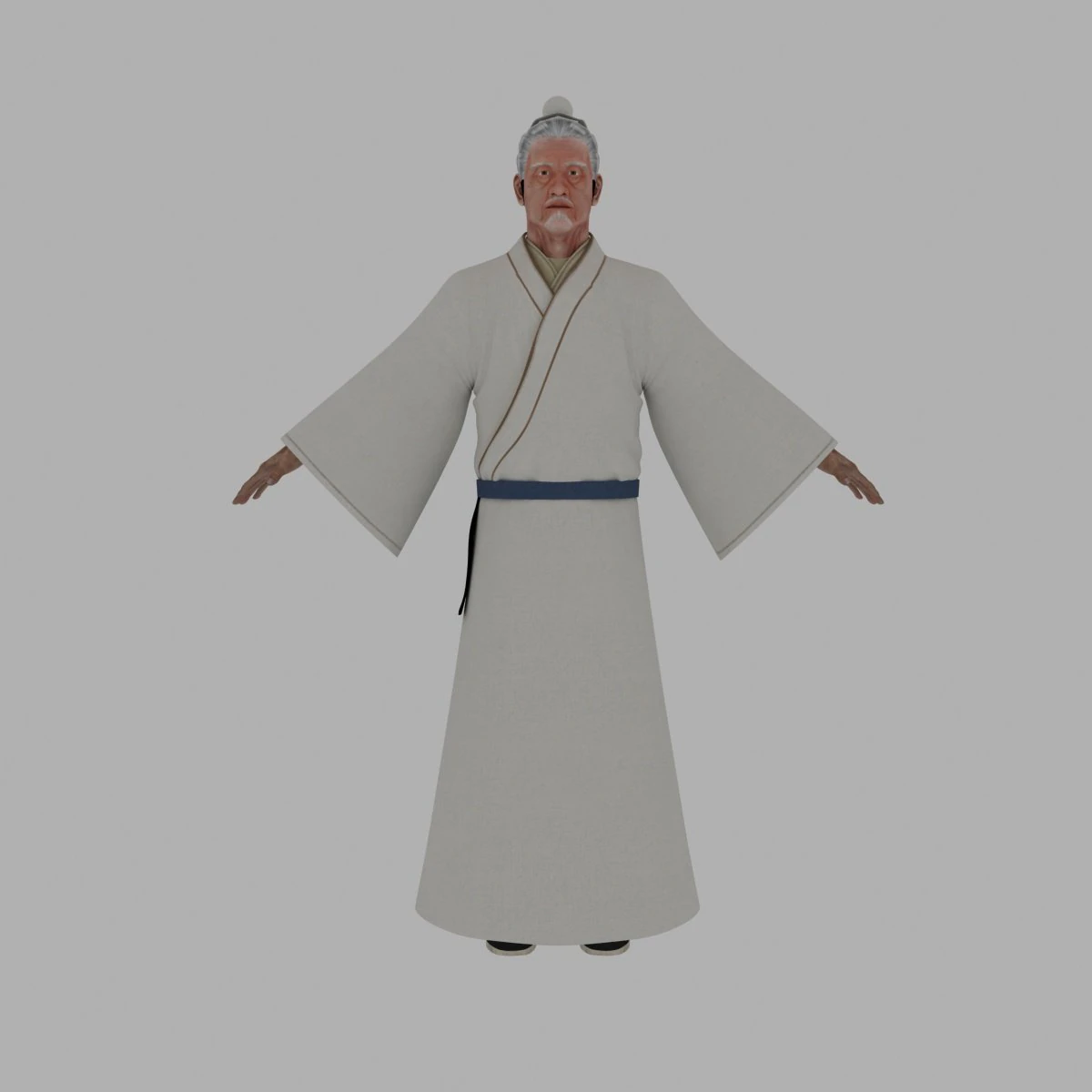 Taoist priest 3D Model .c4d .max .obj .3ds .fbx .stl .blend 