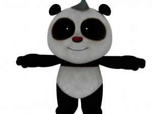 Panda rysunkowa Model 3D