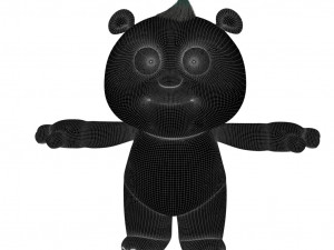 Cartoon panda Modelo 3D