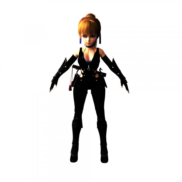 Cartoon girl Modelo 3D .c4d .max .obj .3ds .fbx .stl .blend 