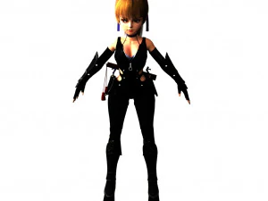 Garota de desenho animado Modelo 3D