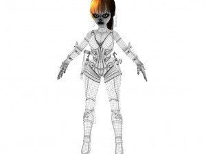 Cartoon girl Modelo 3D