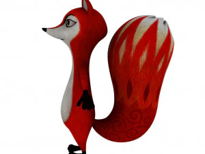 Cartoon fox 3D Model