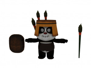 Cartoon panda 3D Model