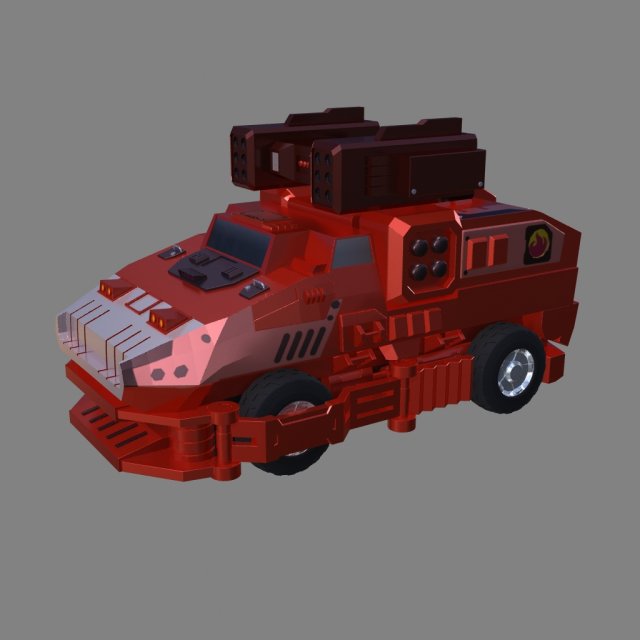 Deformed chariot 3D Модель .c4d .max .obj .3ds .fbx .stl .blend