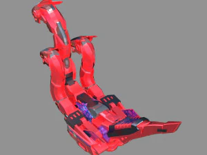 변형된 전차 3D 모델