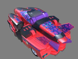 변형된 전차 3D 모델