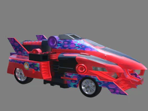 변형된 전차 3D 모델