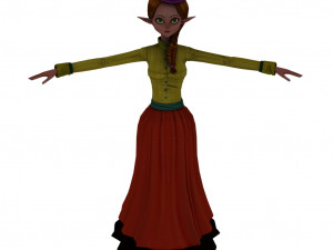 Cartoon girl 3Dモデル