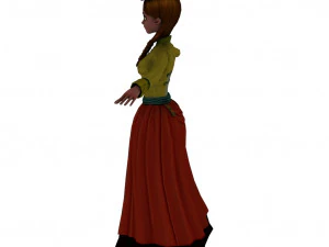 Cartoon girl 3D Model