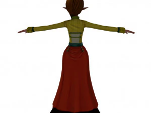 Cartoon girl 3D Model