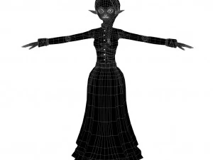 Cartoon girl 3D Model