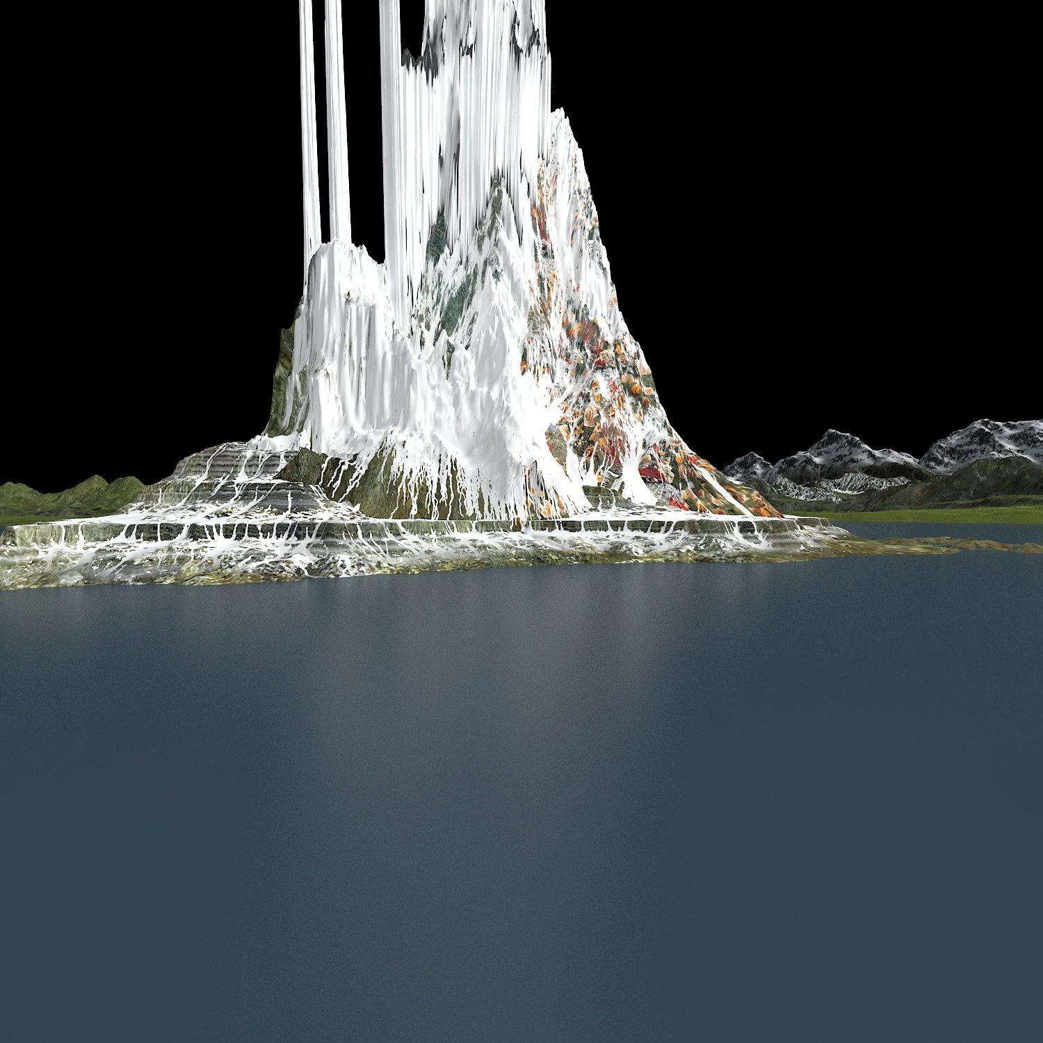Sacred mountain 3D Model .c4d .max .obj .3ds .fbx .stl .blend 